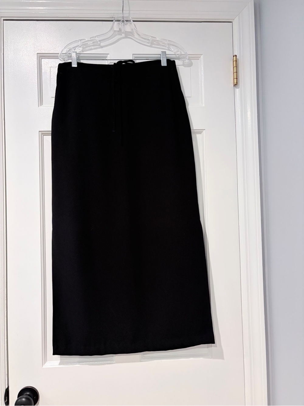 New York & Company Black Maxi Skirt with Drawstring Waist